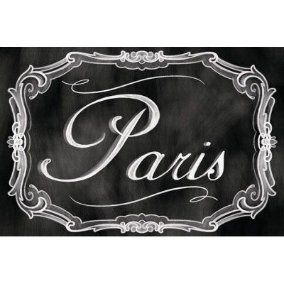 Paris Chalk - Wrapped Canvas Print