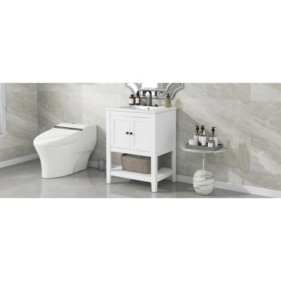 Meuble-lavabo moderne en céramique avec meuble-lavabo moderne et élégante
