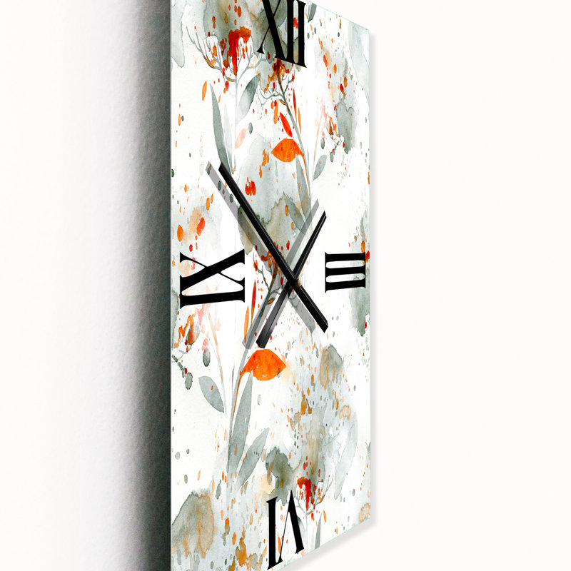 Horloge murale Wildflowers I, Petit
