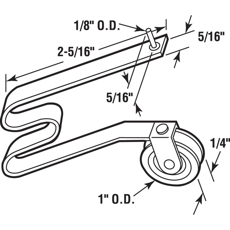 Prime-Line 1 in. Adjustable Screen Door Tension Spring with Steel Roller