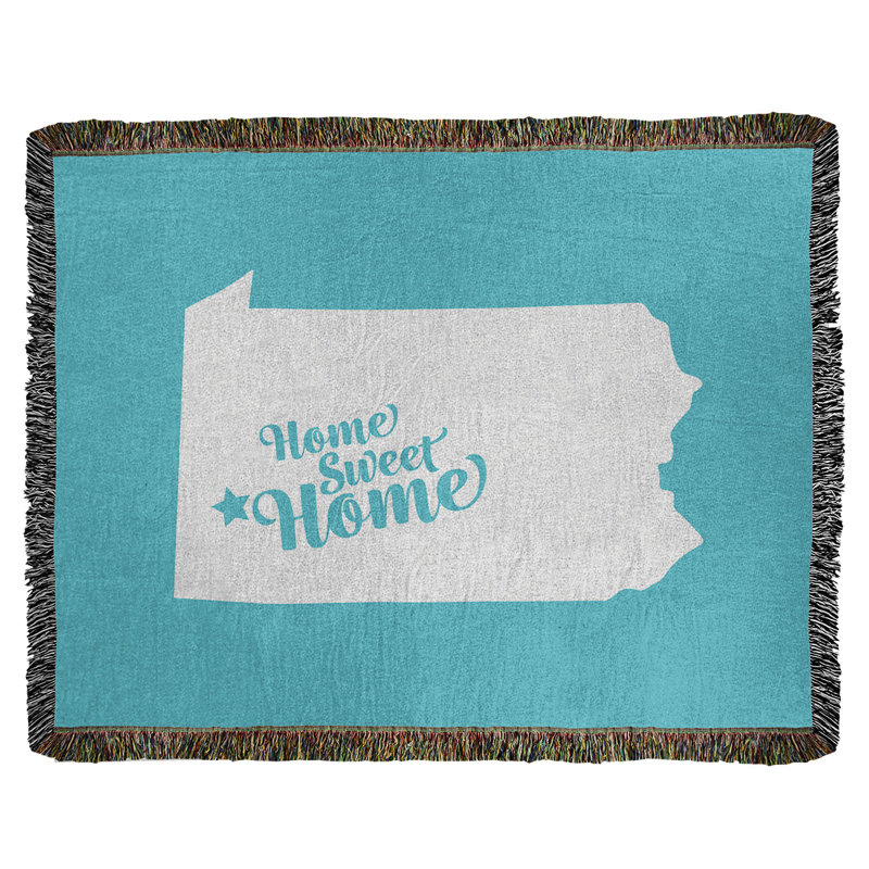 Jeté en coton tissé pittsburgh doux, l 37 po x L 52 po, Bleu sarcelle