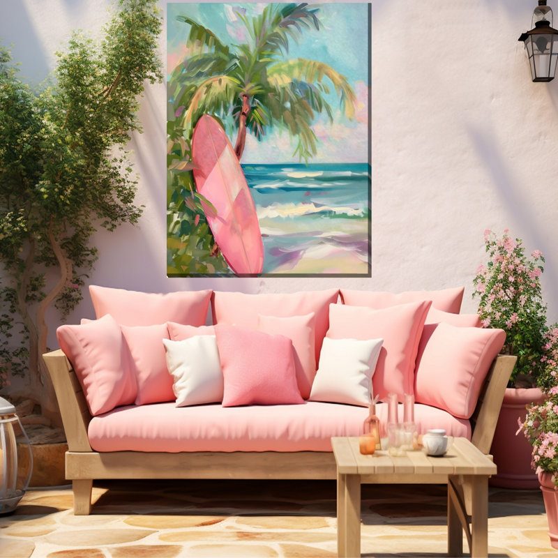 Art sur toile rose