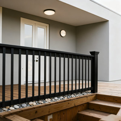 51-Pack Heavy Duty Cast Iron Deck Balusters, 36-Inch Flat Straight Railing Spindles With Screws For Wood & Composite Porch, Fence, And Patio