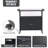 Bar Cart Portable Outdoor Table made of durable FE rattan with tempered glass table top