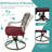 Meetwarm 9-Piece Outdoor Patio Dining Set, All Weather Cast Aluminum Patio Funiture Table And Chairs Set- 94.5" Rectangular Table And 8 Cushioned Swivel Rocker Chairs, Umbrella Hole-1388193037