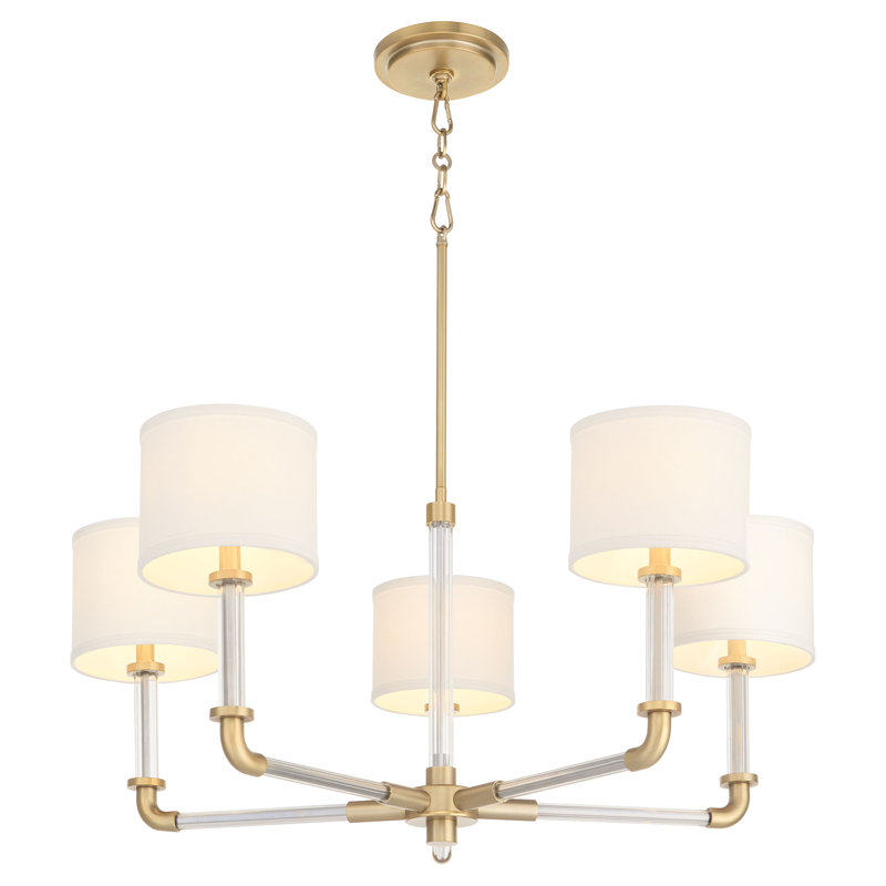 Hightower 5 - Light Steel Dimmable Classic / Traditional Chandelier