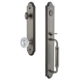 Arc Handleset with Single Cylinder Deadbolt and Versailles Door Knob and Rosette