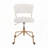 Tania Contemporary Task Chair in Metal and Cream Velvet by LumiSource-1056659776