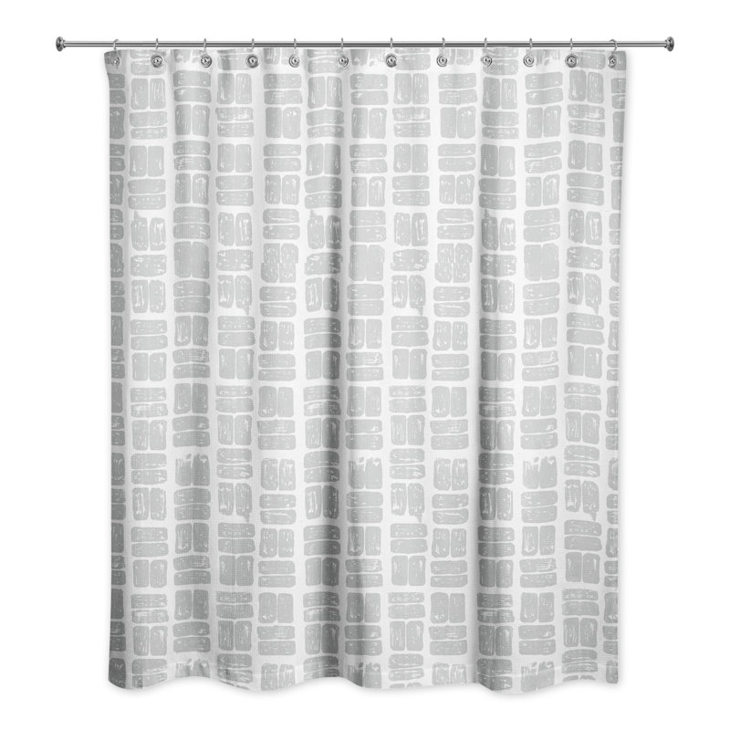 Rideau de douche simple Perine, Gris