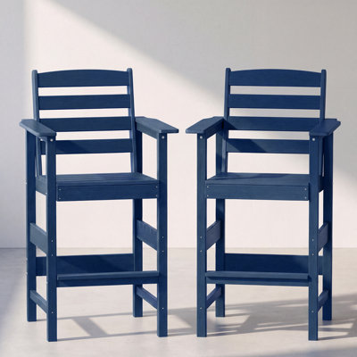 46.1" H HDPE Adirondack Bar Chairs