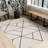 Kempst Ivory Black Modern Angles Rug-1288418837