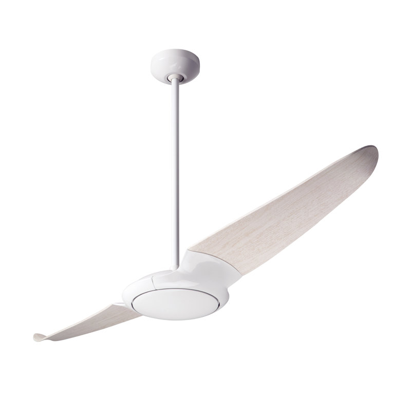 IC Air 56'' Ceiling Fan, Remote Control, Gloss White, Whitewash