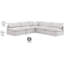 Ensemble modulaire de coin en velours 5 pièces Itala-94482432