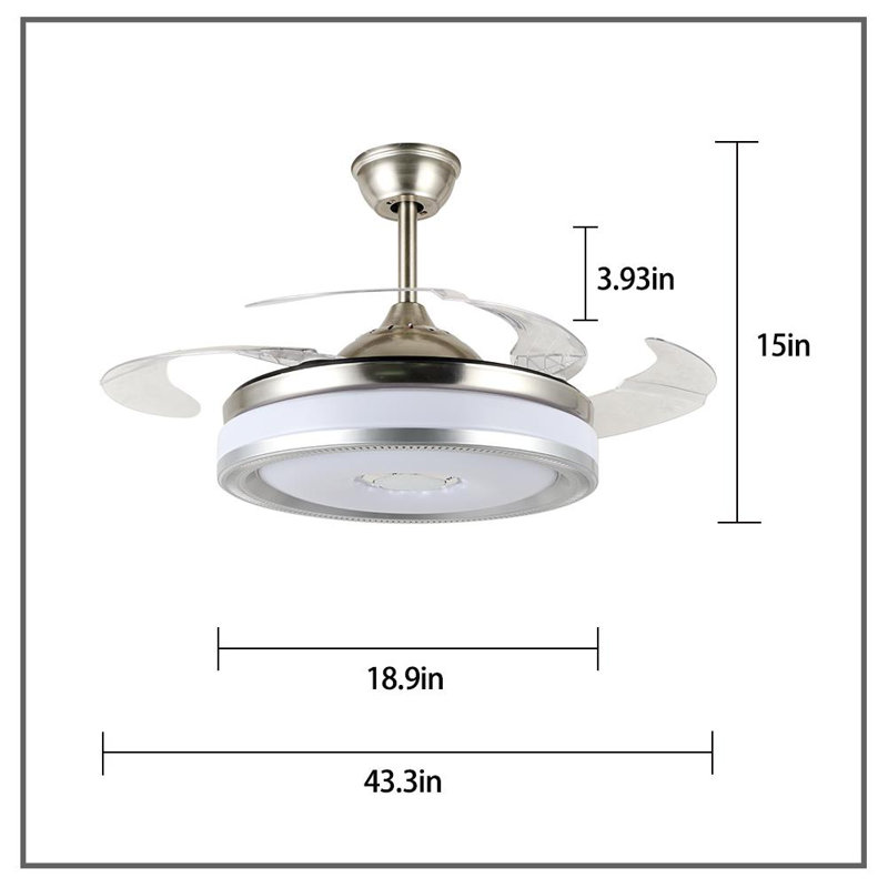 Mantaj 42'' Ceiling Fan with LED Lights
