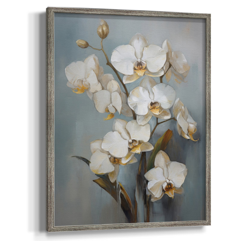 Impression encadrée FLORAL Series CXCI - bois massif, H 11 po x l 9 po