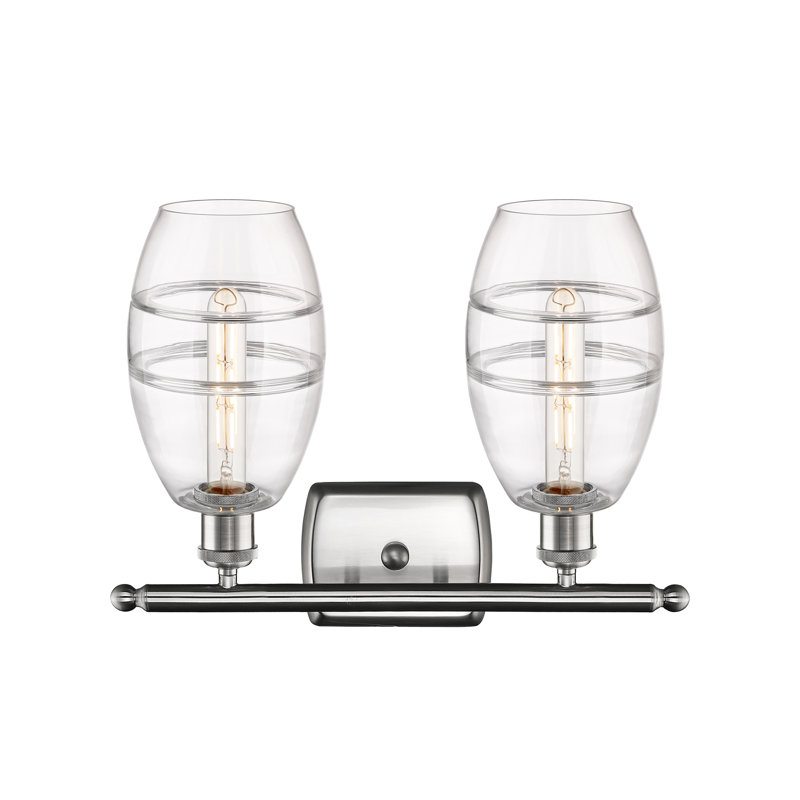 Bettylou 2 - Light Dimmable Vanity Light, Clear, Brushed Satin Nickel