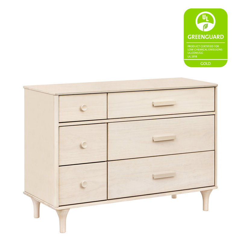 Lolly 6-Drawer Assembled Double Dresser, Washed Natural