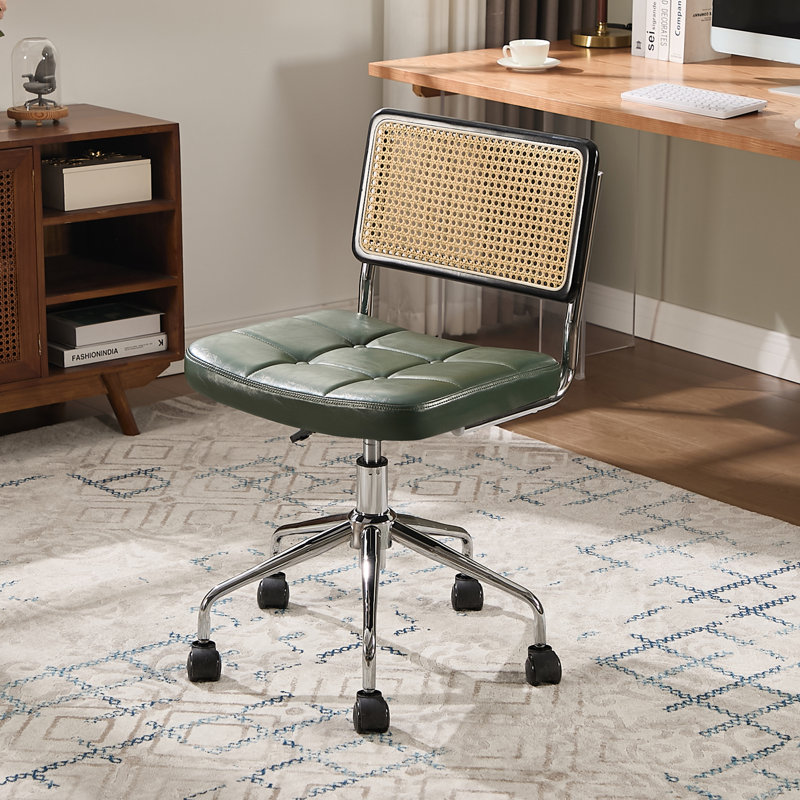 Chaise de bureau pivotante de style moderne Mid-Century, Vert