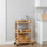  Chariot de cuisine avec roulettes 18,11 po x 14,96 po x 29,92 po
