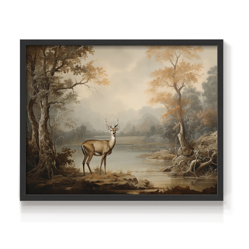 Faune, série XXIV, reproduction encadrée, H 22 po x l 28 po, Noir, noir, noir, noir