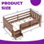 Lit en bois massif pour enfants avec bibliothèques de rangement et escaliers amusants - lit simple pour dormir en toute sécurité, sans sommier-688218298-688218299