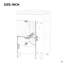 Meuble-lavabo de 20 po avec lavabo, meuble-lavabo avec tablette à deux niveaux, tablette réglable, bois massif et panneau de fibres à densité moyenne-479515780