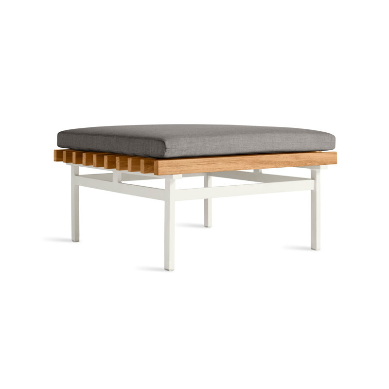 Repose-pieds d'extérieur Perch, Gris anthracite Toohey, Blanc