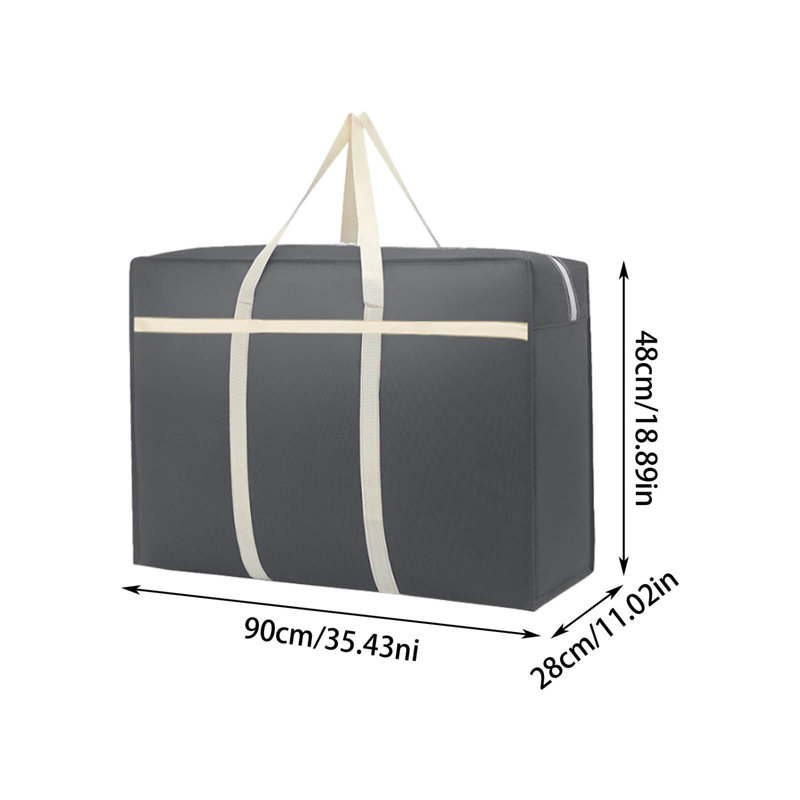  Large Storage Bags Heavy Duty Packing Moving Bags, Clothes Storage Bins Portable Storage Containers with Reinforced Handles for Clothing, Sweater, Comforter, Bedding, Gray