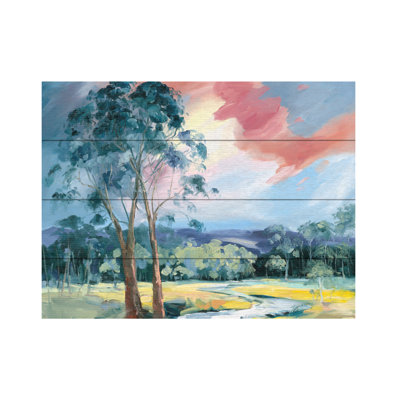 Meredith Howse Dancing Light At Sundown Wood Slat Art