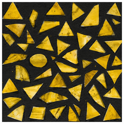 Yellow Geometric Shapes Bath Mat