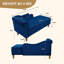  Chaise longue rembourrée en velours avec accoudoirs roulés-579390372