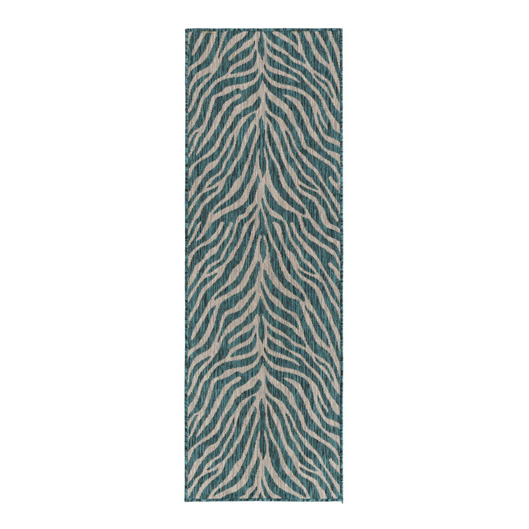 Teal Tsavo Indoor/Outdoor Safari Rug