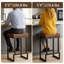 Tabouret de comptoir rembourré avec structure et repose-pieds en métal, tabouret de bar à hauteur de siège sans dossier-149472987-149472988-149472984