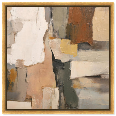 "Fissured Field II", reproduction d'art sur toile par Art Remedy, cadre doré, 12 x 12