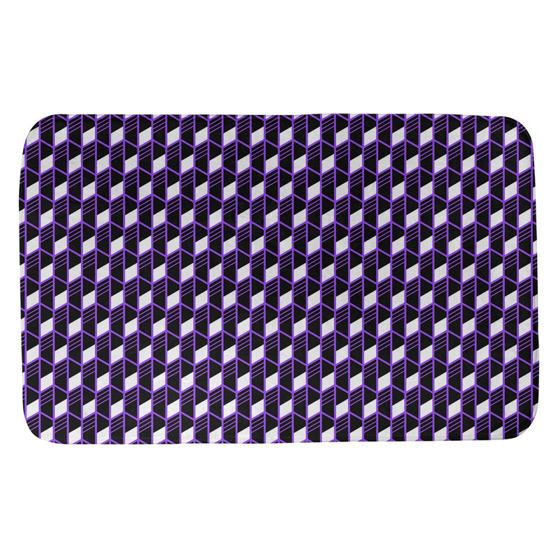 Tapis pour salle de bain Leffel, l 19 po x L 26 po, Mauve
