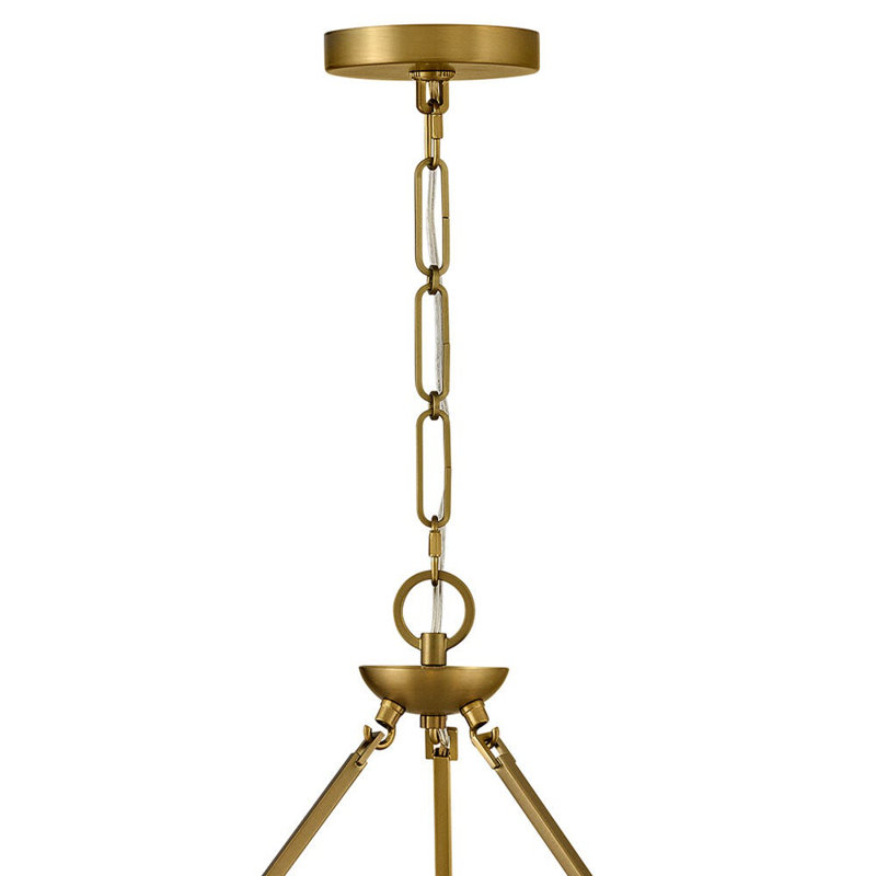 Copley 9-Light Chandelier, Lacquered Brass