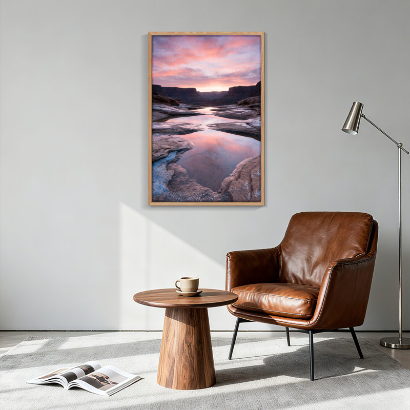 Ensemble de 1 tableau sur toile Sunset Canyon, H 36 po x l 24 po, Naturel