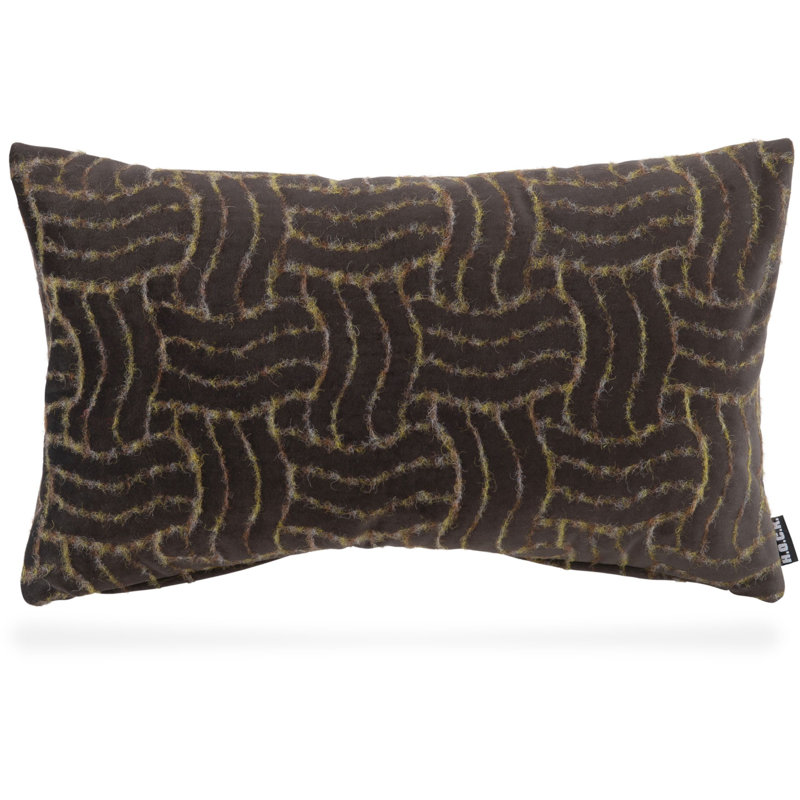 Peru Rectangular Cushion, Taupe/Yellow