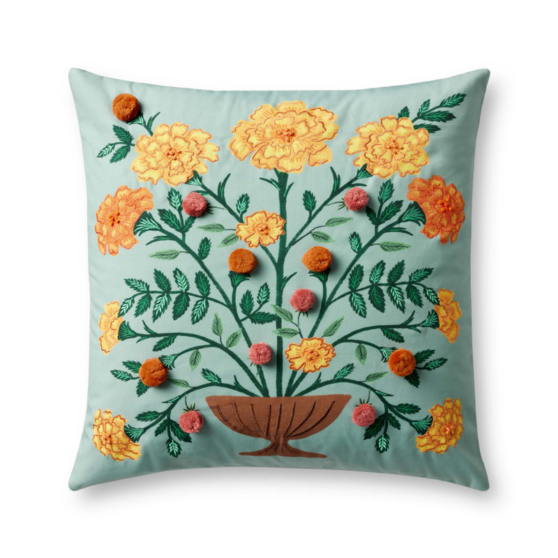 Rifle Paper Co. x Loloi Tulips Pillow, Pillow Cover Only - No Inser