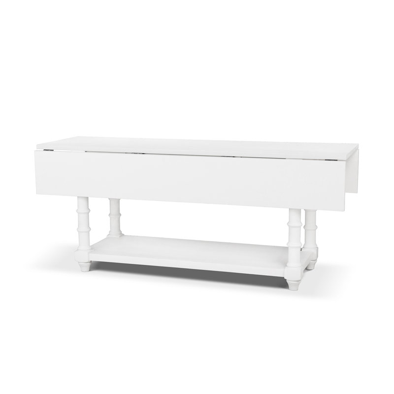 Bimini Drop Leaf Table, Whitewash, Whitewash