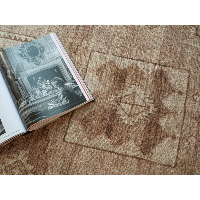 Estate Hand Loomed PET Camel/Brown Area Rug, 8'X10'