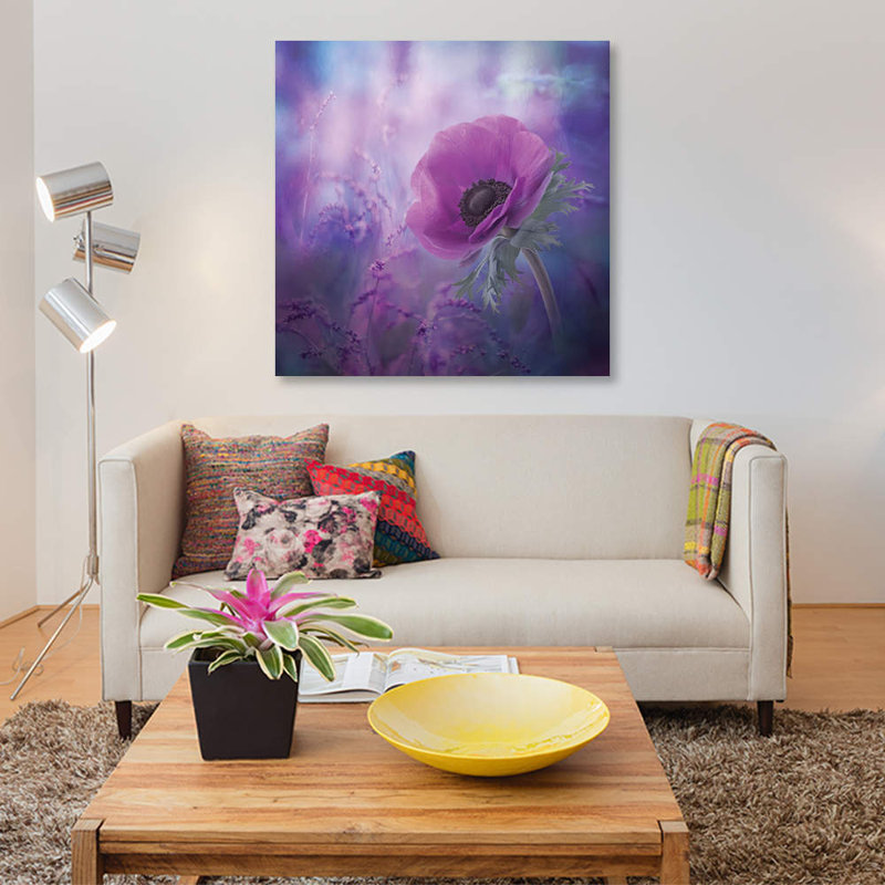 " Ecstasy " by Natalia Simongulashvili, 26" H x 26" W x 1.5" D, Black Framed Canvas, No Mat