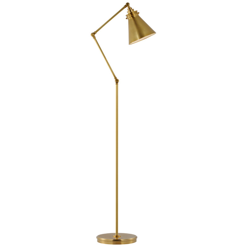 Parkington Task Floor Lamp, Antique-Burnished Brass