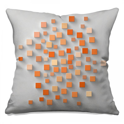 Coussins décoratifs à double face Orange Squares