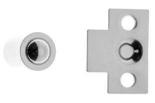 Solid Brass Mini Ball Catch, Polished Chrome