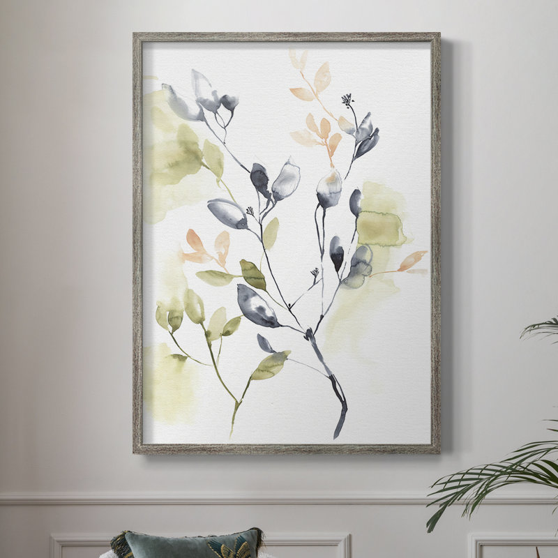 «Sweet Leaves I», reproduction encadrée - bois massif, H 15 po x l 12 po