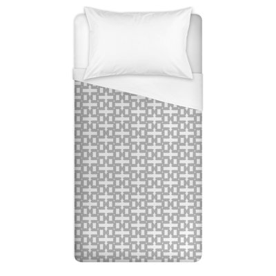 Housse de couette en microfibre grise