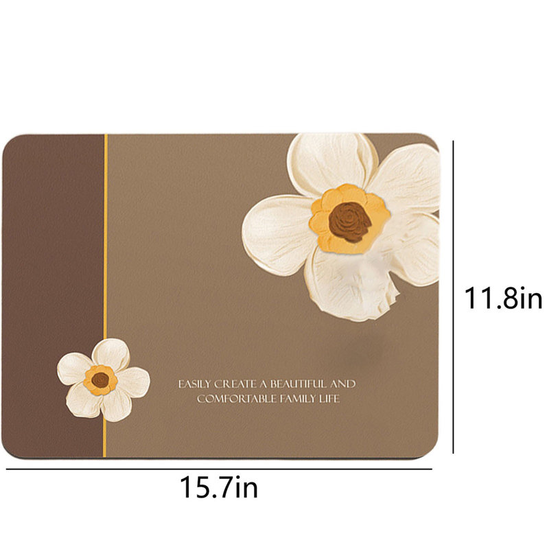 Tapis de séchage en pierre pour bouteille d'eau, Brun