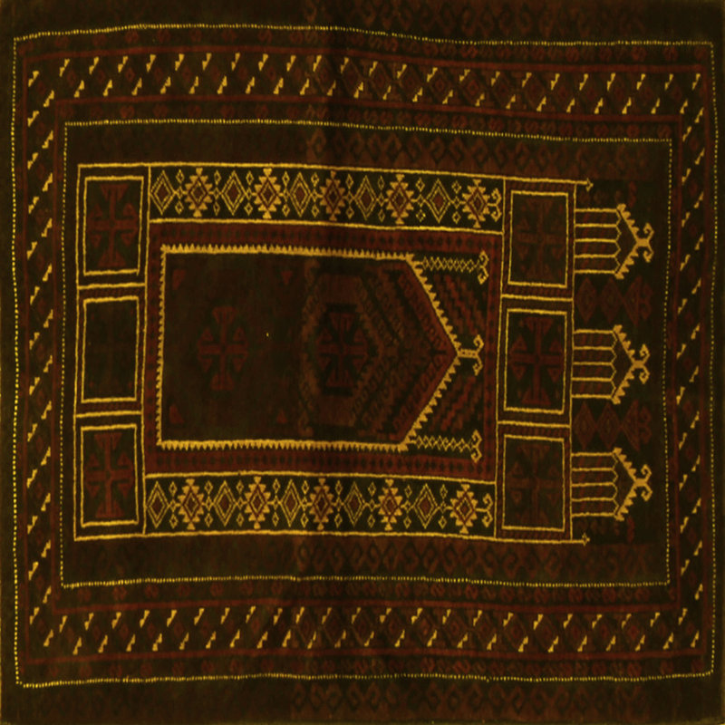 Oriental Indoor Rug, Square 4'