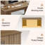 Bureau moderne de 63 pouces, bureau en bois